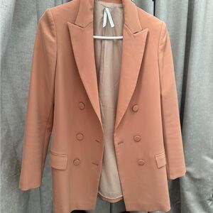 Women's Double-Breasted Blazer in Tan